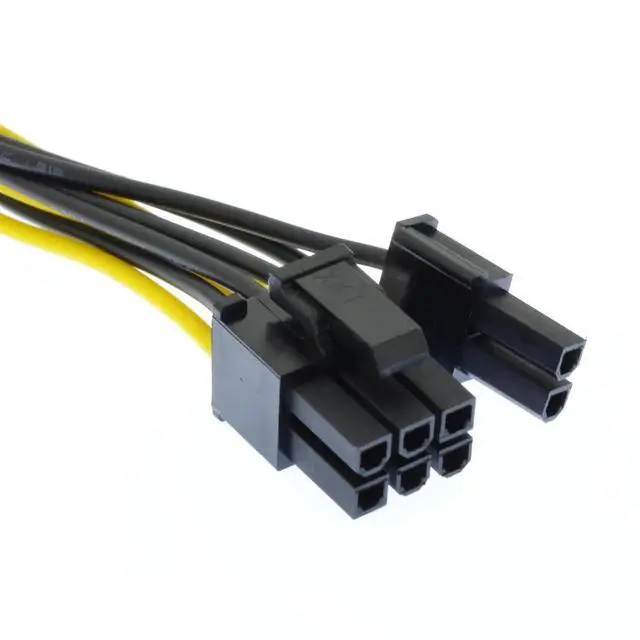 Alt view image 5 of 6 - 8.6 Inch 22cm 15Pin SATA to 6+2 Pin 8Pin Male GPU Power Adapter Cable 1 Pack