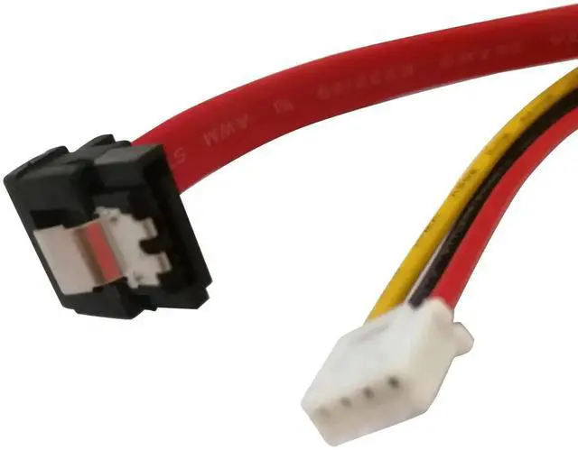 Alt view image 2 of 6 - SATA Combo Cable 7Pin Data + 15Pin Power Cable 4Pin Molex to SATA IDE Optical Drive Power Adapter Cord