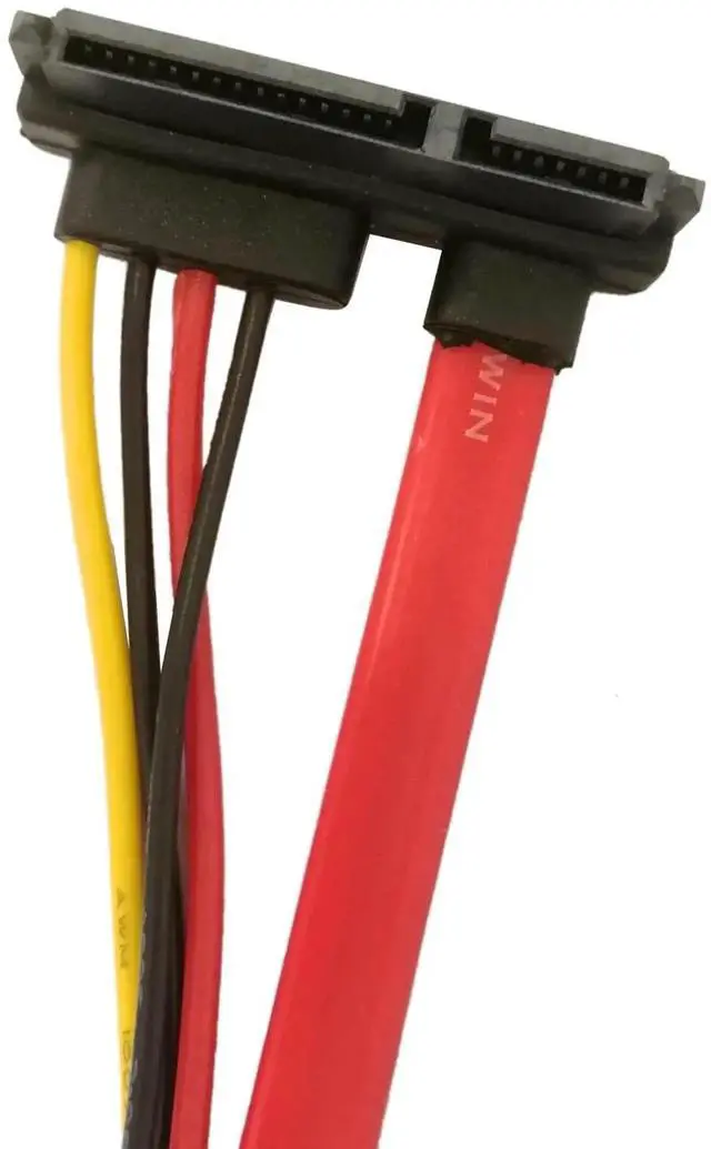 Alt view image 3 of 6 - SATA Combo Cable 7Pin Data + 15Pin Power Cable 4Pin Molex to SATA IDE Optical Drive Power Adapter Cord