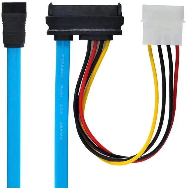 Main image of SFF-8482 SAS 29Pin to SATA 22Pin Hard Drive RAID Cable with 4Pin IDE Power Port