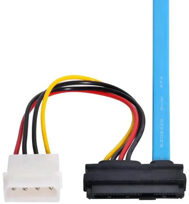 Alt view image 5 of 6 - SFF-8482 SAS 29Pin to SATA 22Pin Hard Drive RAID Cable with 4Pin IDE Power Port