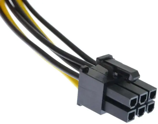 Alt view image 4 of 6 - 2 Packs 8.6 Inch 22cm SATA 15Pin to 6Pin PCI-E GPU Power Adapter Cable