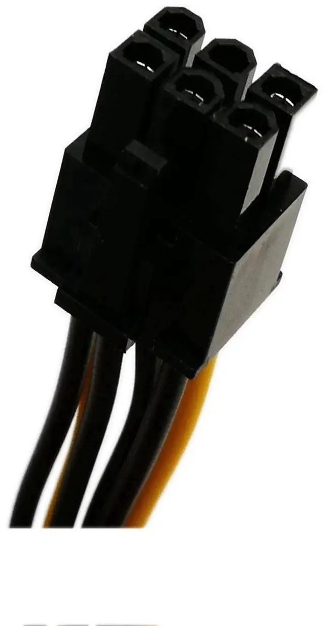 Alt view image 4 of 6 - 6 Inch 6Pin PCI-E to 15Pin SATA Power Adapter Cable Graphics Card Power Converter Cord