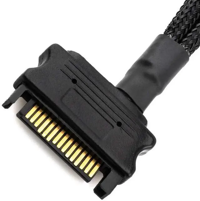 Alt view image 5 of 7 - 2 Pack 15Pin SATA to 3 Way 3/4 Pin PWM Fan Power Splitter Cable 12V PC Case Cooling Fan Adapter Cord