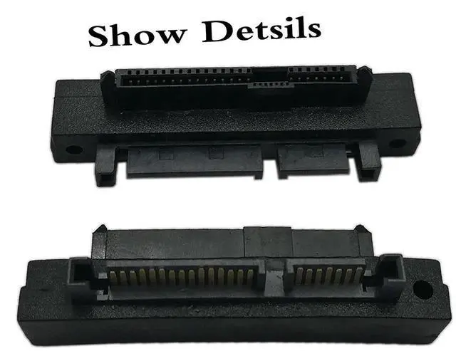 Alt view image 7 of 7 - 90 Degree Right Angle SAS 22Pin to 7Pin Data+15Pin SATA Power Hard Drive RAID Adapter