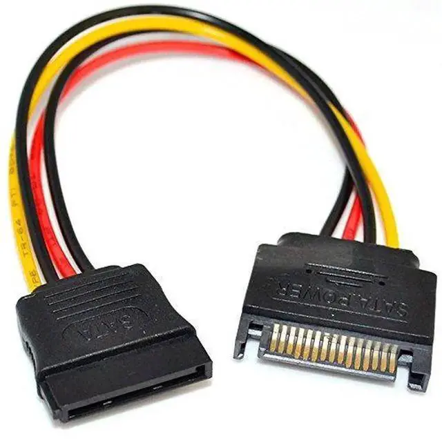 Main image of 8 Inch 15Pin SATA Male to Female Power Extension Cable for HDD SSD