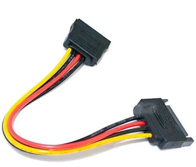 Alt view image 3 of 3 - 8 Inch 15Pin SATA Male to Female Power Extension Cable for HDD SSD