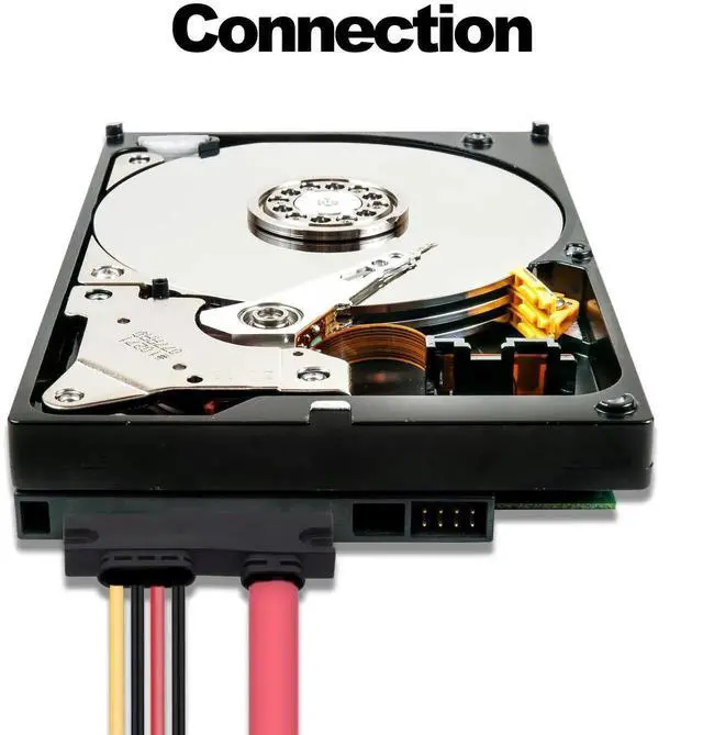 Alt view image 5 of 7 - 2Pcs 50cm 1.64ft 22Pin SATA Combo Cable 7+15 to 7Pin Data XH2.5 4Pin Power Integrated Extension Cord for Hard Drive Optical Drive PC Modding