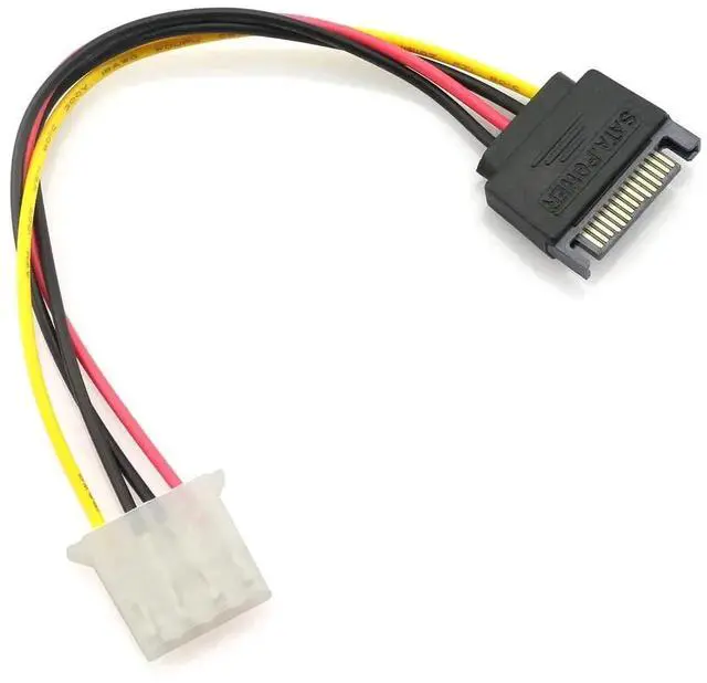 Alt view image 6 of 7 - 18cm 15Pin SATA Male to 4Pin IDE Molex Female Power Adapter Cable for HDD Optical Drive