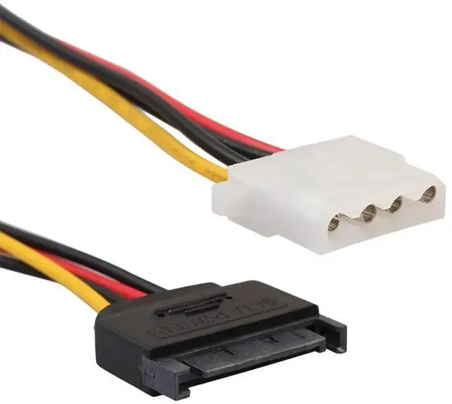 Alt view image 3 of 7 - 18cm 15Pin SATA Male to 4Pin IDE Molex Female Power Adapter Cable for HDD Optical Drive