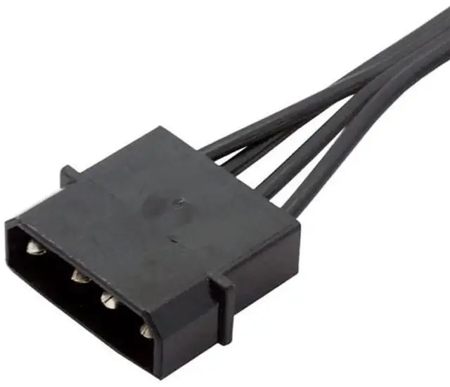 Alt view image 5 of 6 - 23 Inch 58cm 4Pin Molex Male To 4 Port 15Pin SATA Female 1 To 4 Power Splitter Cable For HDD SSD