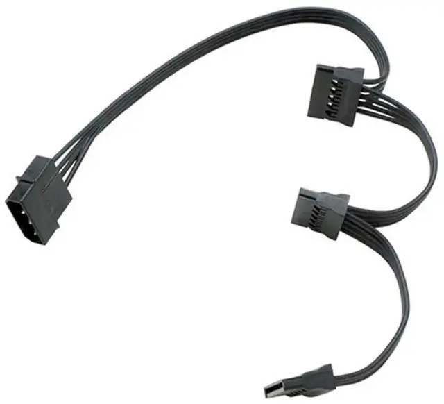 Main image of 4 Pin Molex to 3 Ports SATA Female 1 to 3 Power Splitter Cable for HDD SSD