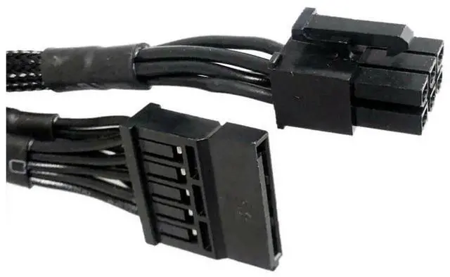 Alt view image 2 of 2 - 20 Inch 50cm 6Pin to 3 Port 15Pin SATA Power Adapter Cable Compatible with EVGA GQ Series Semi Modular PSU