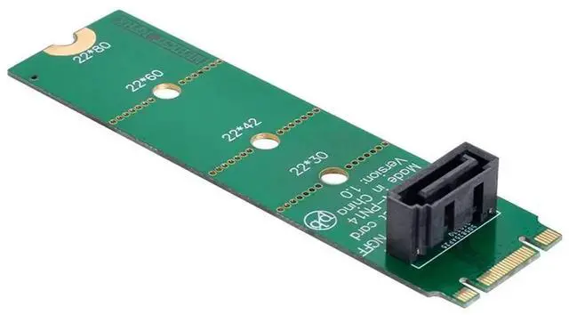 Alt view image 4 of 7 - NGFF B/M Key M.2 to Vertical 7Pin SATA Adapter Card M.2 SSD to SATA PCB Extension Converter