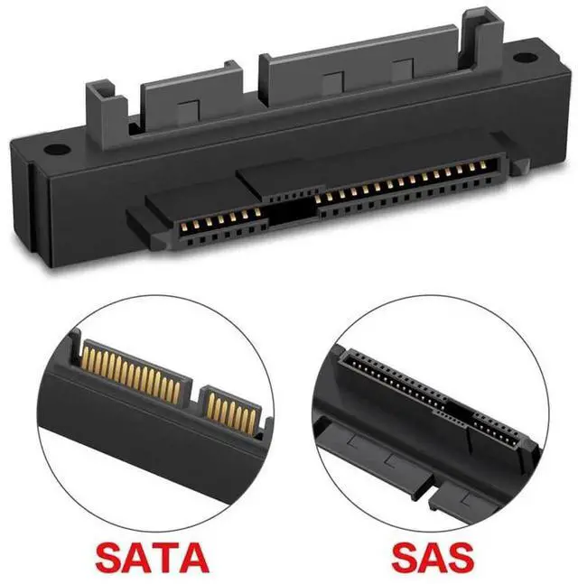 Alt view image 5 of 7 - 90 Degree Angled SFF-8482 29Pin SAS to 22Pin SATA Adapter Card for HDD RAID Storage
