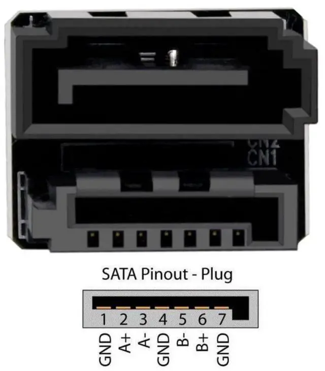 Alt view image 2 of 5 - 360 Degree Rotatable SATA 7Pin Female to Male Angled Adapter for SSD HDD Desktop Motherboard