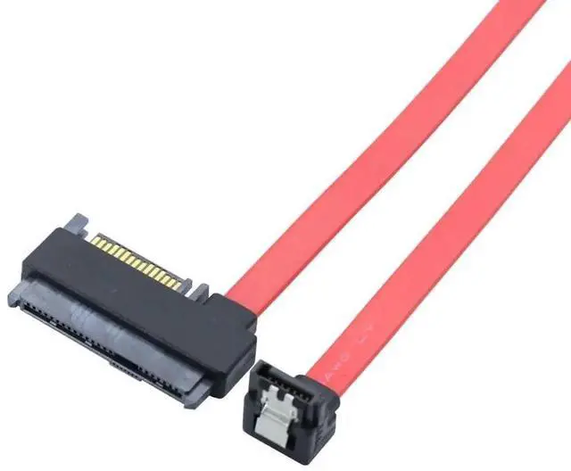 Main image of 50cm 90 Degree SFF-8482 SAS 29+15Pin to SATA 7Pin Cable with Ejector Clip Server Data Transfer Cord