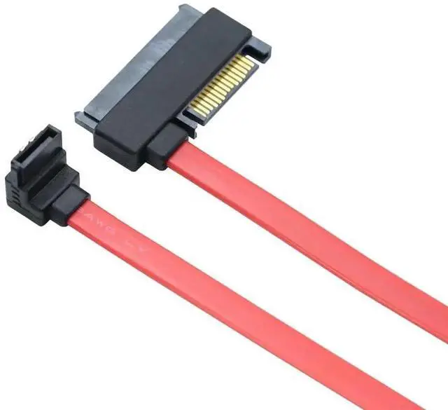 Alt view image 3 of 6 - 50cm 90 Degree SFF-8482 SAS 29+15Pin to SATA 7Pin Cable with Ejector Clip Server Data Transfer Cord