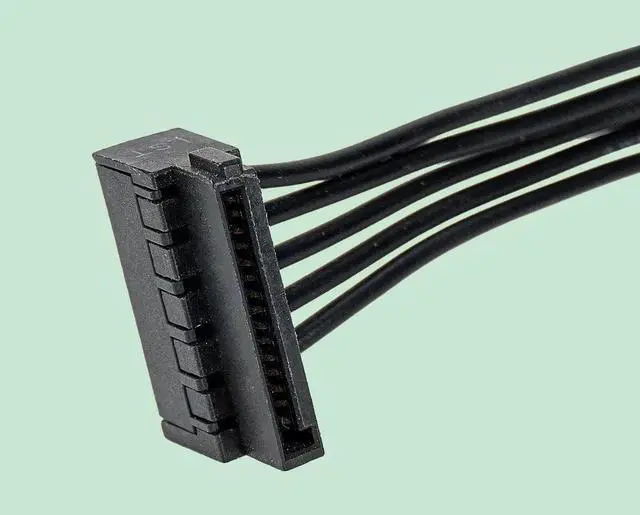 Alt view image 5 of 7 - 2 Pack 50cm 15Pin to 4 SATA Power Extension Cable for HDD SSD DVD Optical Drive