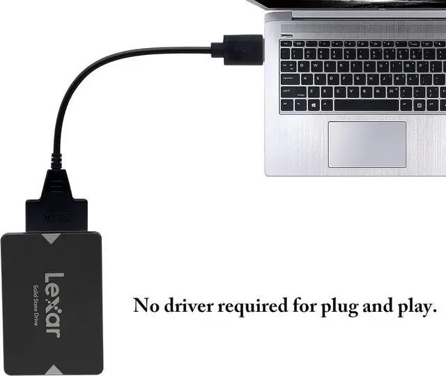 Alt view image 4 of 7 - 20cm Black USB 3.0 to 2.5 Inch SATA III Hard Drive Adapter Cable Support UASP for SSD HDD External Data Transfer