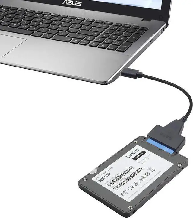 Alt view image 2 of 7 - 20cm Black USB 3.0 to 2.5 Inch SATA III Hard Drive Adapter Cable Support UASP for SSD HDD External Data Transfer
