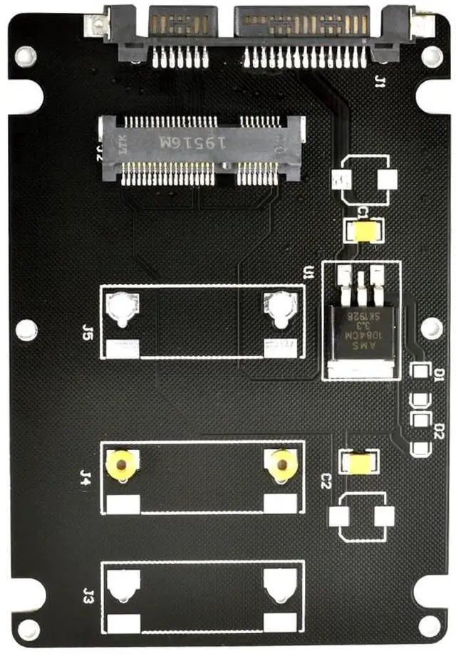Main image of 50Pin 3050 mSATA SSD Enclosure Case with 2.5 Inch SATA 3.0 22Pin Adapter Board 6Gbps Converter PCBA