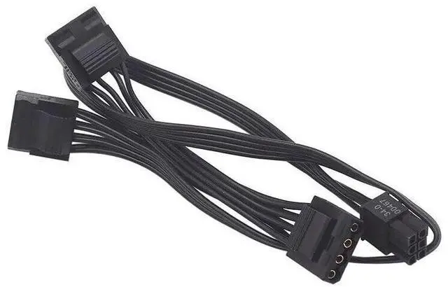 Main image of 20 Inch 6Pin Male to 3X 4Pin Molex Female Modular Power Cable for Corsair PSU Mining Riser Card