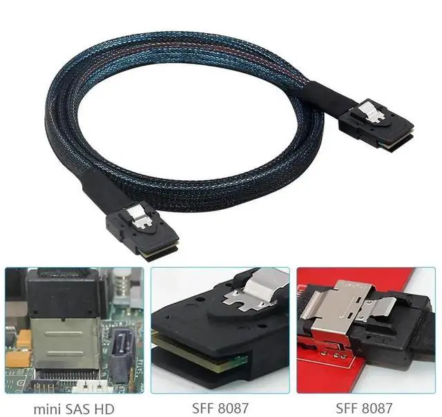 Alt view image 7 of 7 - 70cm SFF-8087 36Pin Mini SAS Internal Cable Server RAID Hard Drive High Speed Data Cord
