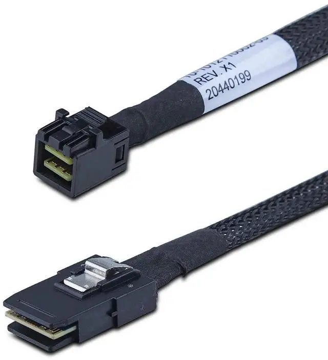 Alt view image 4 of 7 - 0.8M 2.6ft 100-Ohm SFF-8643 to SFF-8087 Mini SAS HD Cable SAS 3.0 to SAS 2.0 Server RAID Data Cable