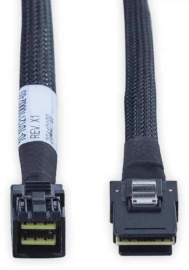 Alt view image 6 of 7 - 0.8M 2.6ft 100-Ohm SFF-8643 to SFF-8087 Mini SAS HD Cable SAS 3.0 to SAS 2.0 Server RAID Data Cable