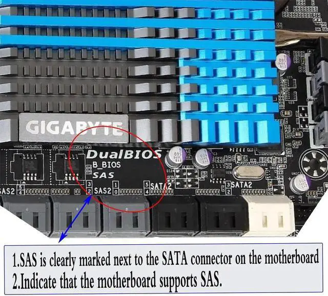 Alt view image 3 of 4 - SAS 22 Pin to 7 Pin RAID Adapter with 15Pin Power Port, Compatible SAS HDD for Common Motherboard Use, 1 Pack