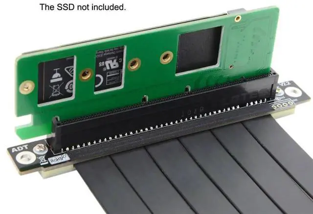 Alt view image 6 of 7 - M.2 NGFF M-Key NVMe AHCI SSD to PCIe 3.0 X4 X16 Adapter Card Compatible with XP941 SM951 PM951 A110 m6e 960 EVO SSD