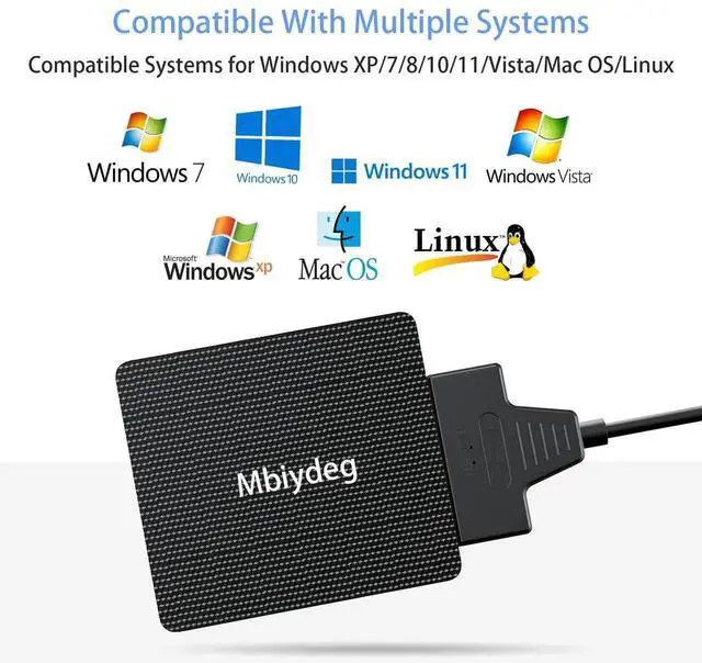 Alt view image 5 of 7 - SATA to USB 3.0 USB-C Hard Drive Adapter Cable with 12V 2A Power Supply, External Disk Reader for 2.5" 3.5" SSD HDD High Speed Data Transfer