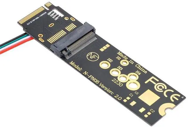 Alt view image 4 of 7 - NGFF A/E Key to M.2 M Key NVMe SSD Adapter Card Compatible with AX200 WiFi Card