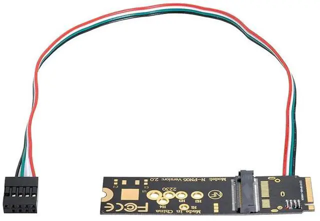 Alt view image 2 of 7 - NGFF A/E Key to M.2 M Key NVMe SSD Adapter Card Compatible with AX200 WiFi Card