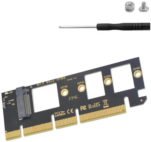 Main image of M.2 NVMe to PCIe 4.0 X16 Adapter Card High Speed M.2 NVMe SSD Expansion Card Support 2230 2242 2260 2280 SSD