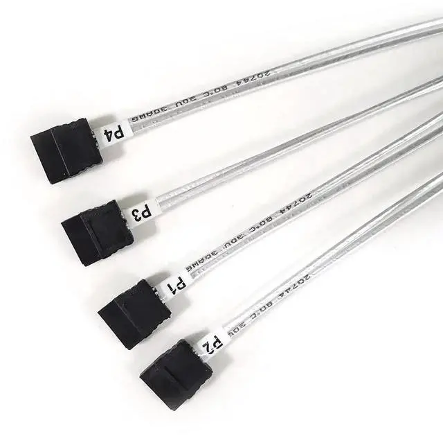 Alt view image 5 of 6 - 0.5m Mini SAS SFF-8087 to 4 Ports SATA Forward Breakout Cable 6Gbps Server RAID HBA Storage Cable