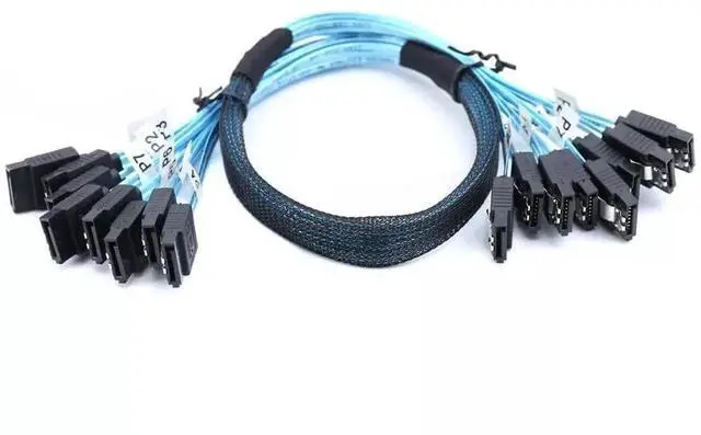 Main image of 100CM 8 Ports 7Pin Female to Female SATA 6Gbps Data Cable for HDD SSD