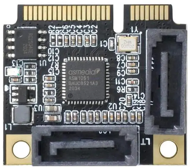 Main image of Mini PCI-E to SATA 3.0 Dual Ports Adapter Card Hard Drive Expansion Card