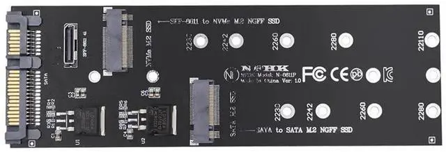 Main image of Oculink SFF-8611 SFF-8612 to U.2 Adapter Kit M.2 M-Key NVMe NGFF to SATA Converter for Motherboard