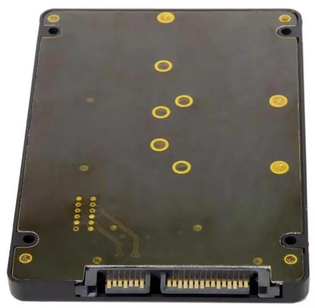 Alt view image 4 of 7 - M.2 NGFF B-Key & mSATA SSD to SATA 3.0 Adapter Enclosure Case with Switch