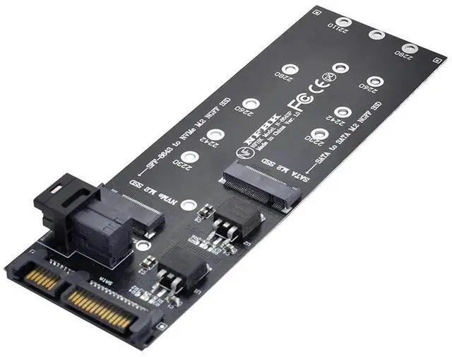 Alt view image 3 of 7 - SFF-8643 to U.2 Adapter Kit NGFF M-Key Mini SAS to NVMe PCIe SSD SATA Converter for Motherboard
