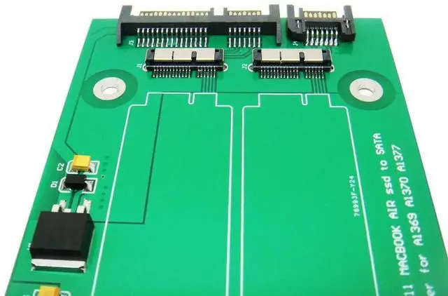 Alt view image 2 of 3 - Dual 18 Pin to SATA Adapter Converter for 2010-2011 MacBook Air A1369 A1370 A1377 SSD