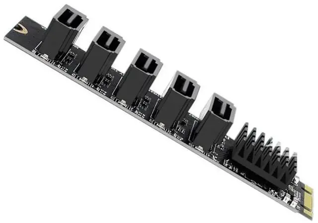 Alt view image 7 of 7 - NGFF Key B+M to SATA 3.0 6Gbps 5 Ports Expansion Adapter Card with Port Select JMB575