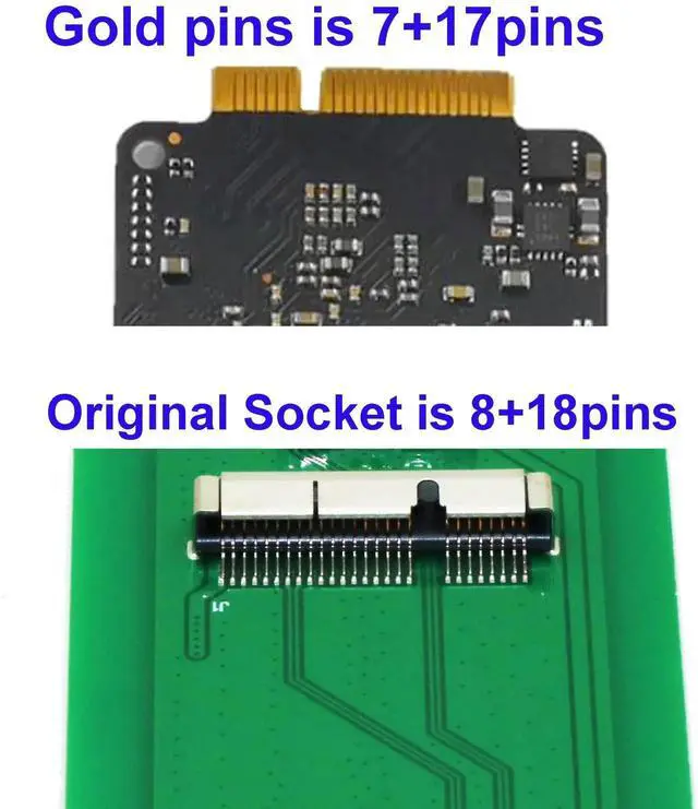 Alt view image 3 of 3 - 26Pin to SATA Adapter Card Compatible with 2012 MacBook Air Pro Retina Internal SSD