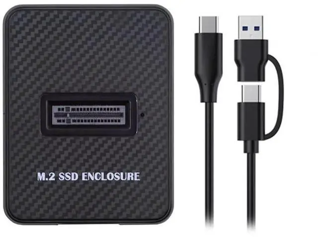 Main image of USB 3.0 Type-C to M.2 NVMe SATA SSD Enclosure RTL9210B Chip M Key Vertical External Docking Case