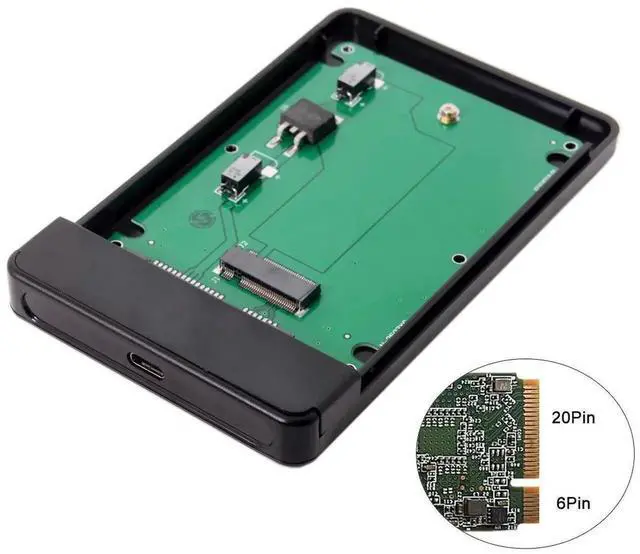 Alt view image 3 of 7 - USB C to 20+6Pin SSD Enclosure External Adapter Case for ThinkPad X1 Carbon SSD