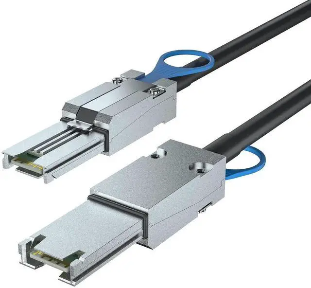Alt view image 5 of 5 - 0.5M External Mini SAS HD SFF-8088 to SFF-8088 Hybrid Cable for LSI RAID Card JBOD Server Storage