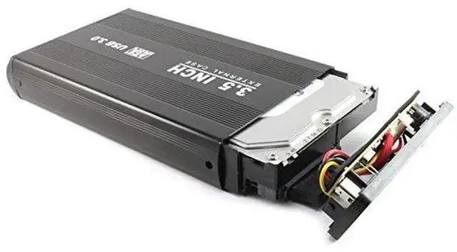 Alt view image 3 of 7 - 3.5 Inch SATA Hard Drive Enclosure USB 3.0 High Speed External HDD SSD Storage Case