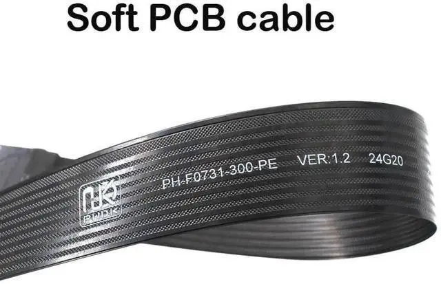 Alt view image 5 of 5 - 30CM M.2 NVMe M-Key PCIe SSD Extension Card Flexible Angled Soft PCB Extender Cable